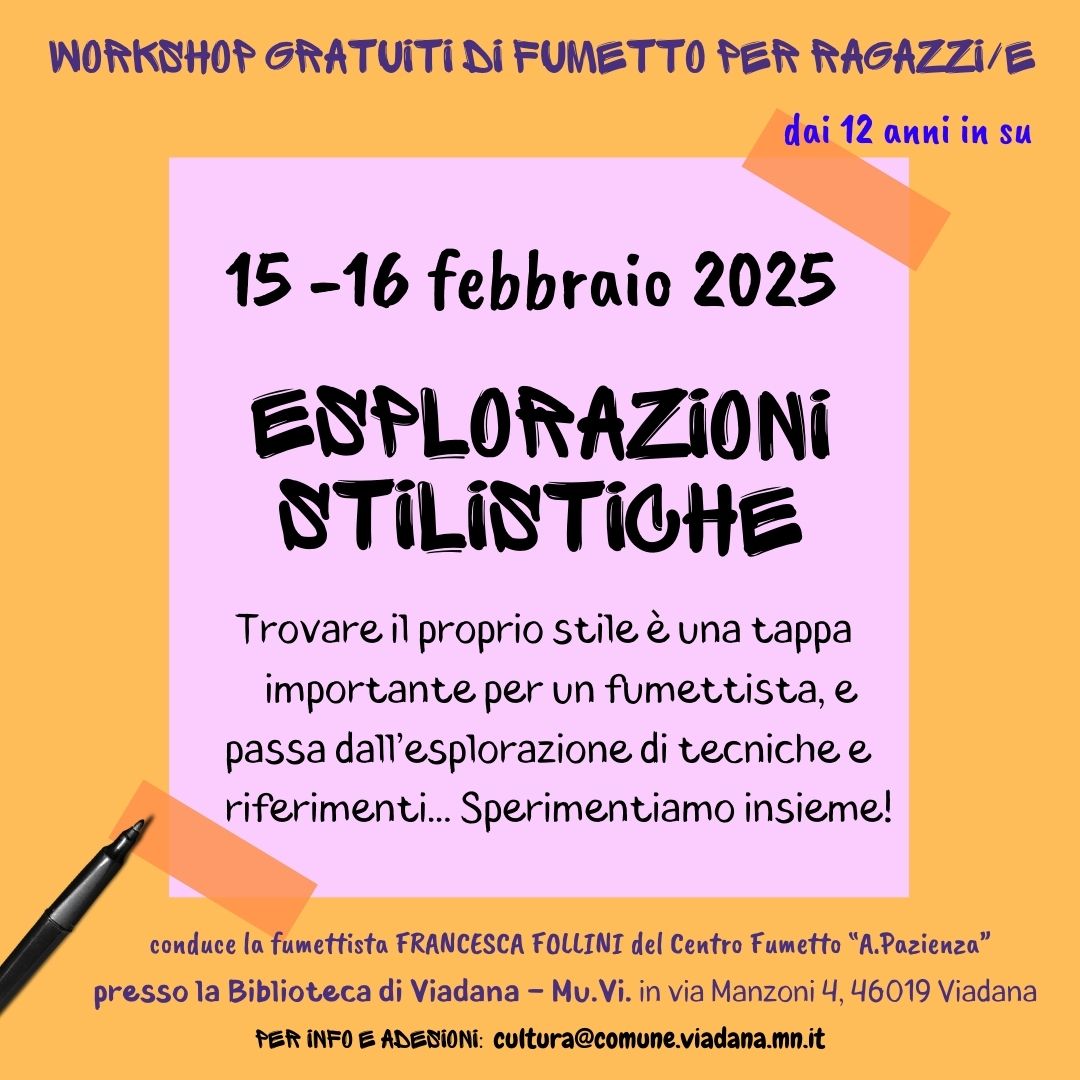 Workshop fumetto - Esplorazioni stilistiche