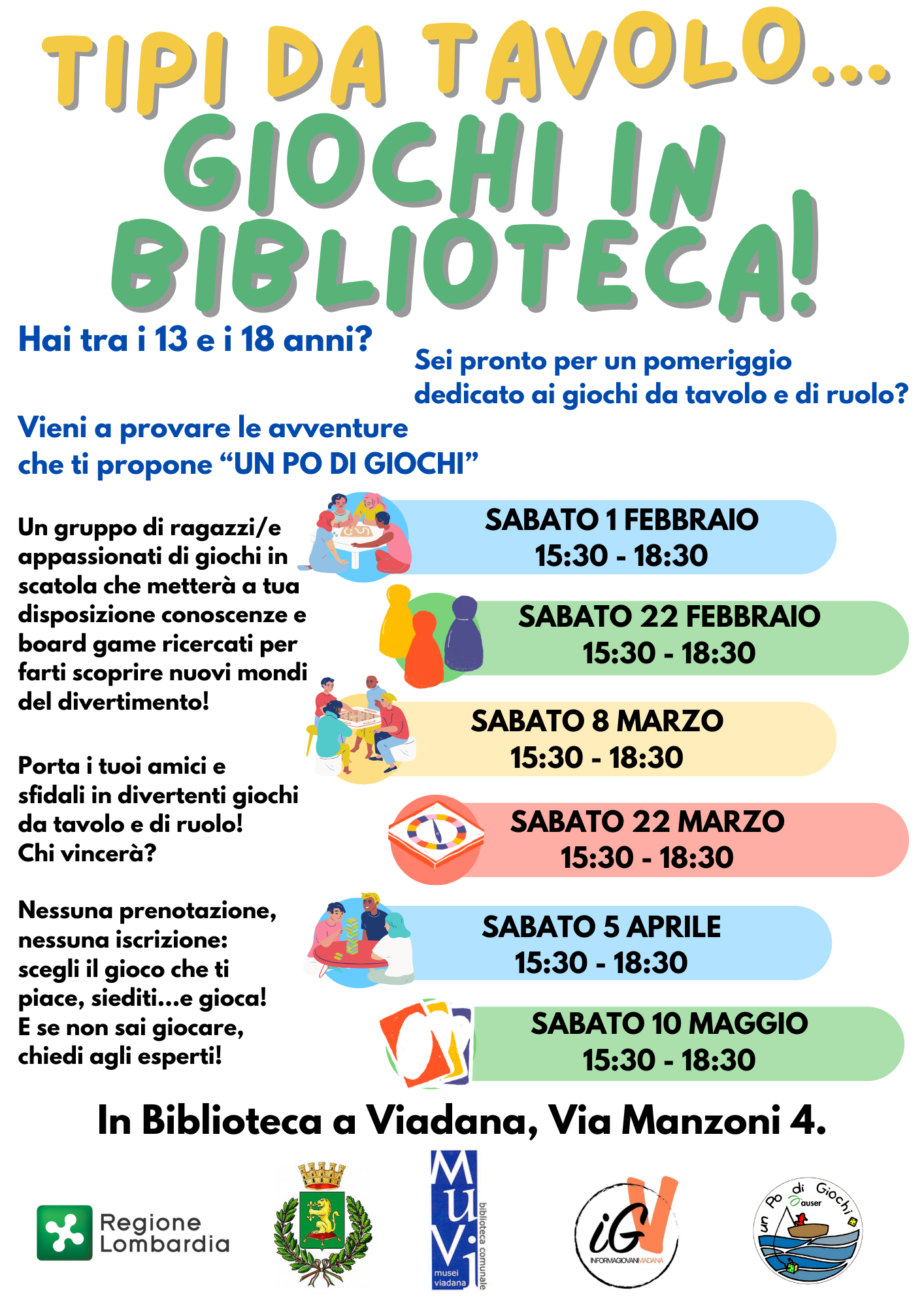 Locandina Tipi da tavolo..Giochi in biblioteca